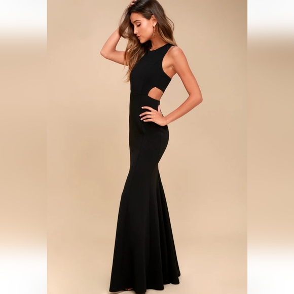 Lulu's Loving Embrace Black Cutout Maxi Dress - Picture 2 of 5